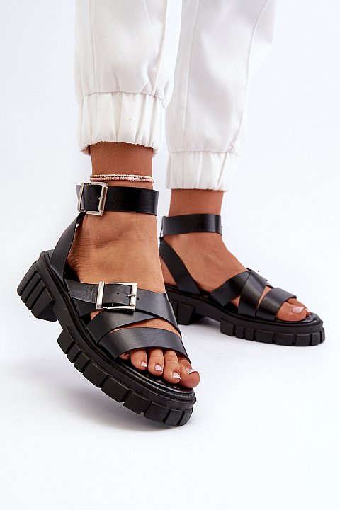 Sandals with double straps