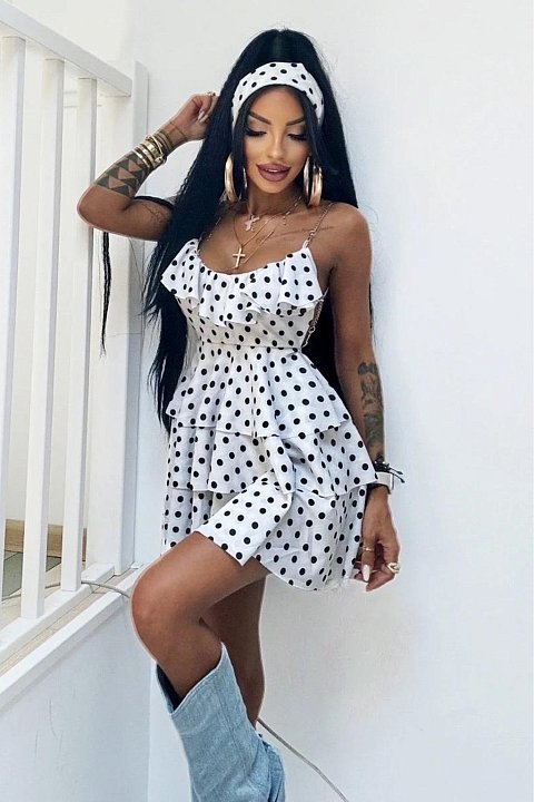 Short polka dot dress