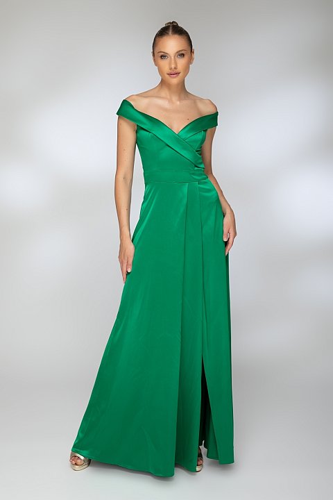 Long elegant green dress