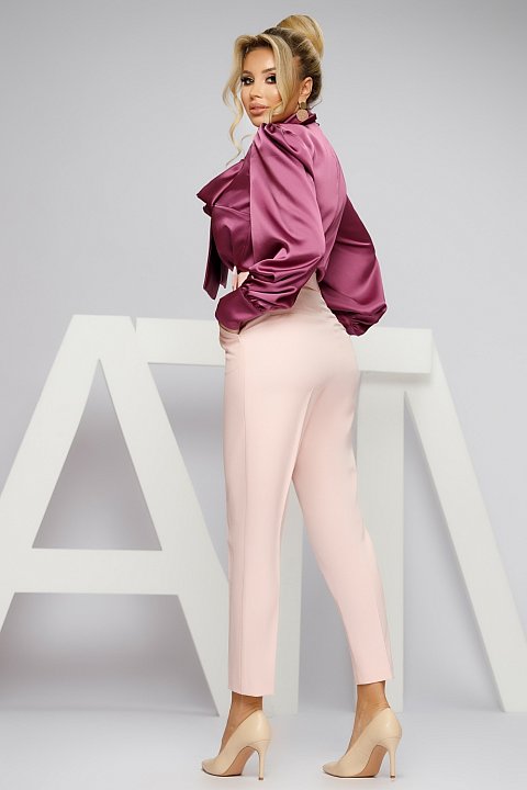 Pantaloni eleganti rosa cipria
