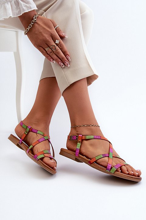 Multicolor casual sandals