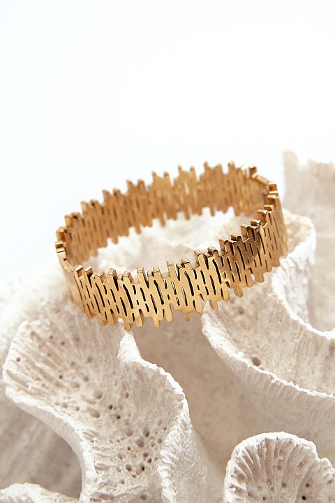 Bracciale oro in acciaio