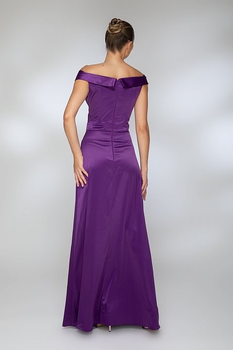 Long elegant violet dress