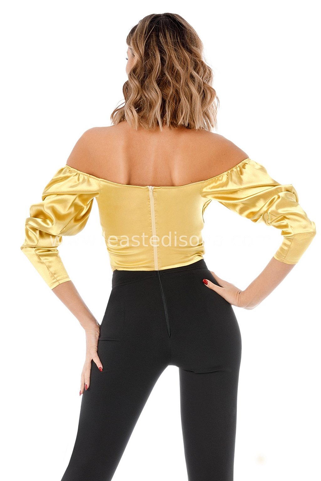 Top corto giallo bustier bustier giallo corsetto giallo da 